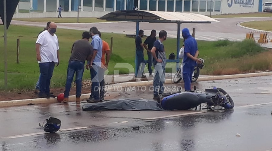 Acidente na BR 163 em Rondonópolis envolvendo moto e carreta deixa um morto e outro gravemente ferido 1