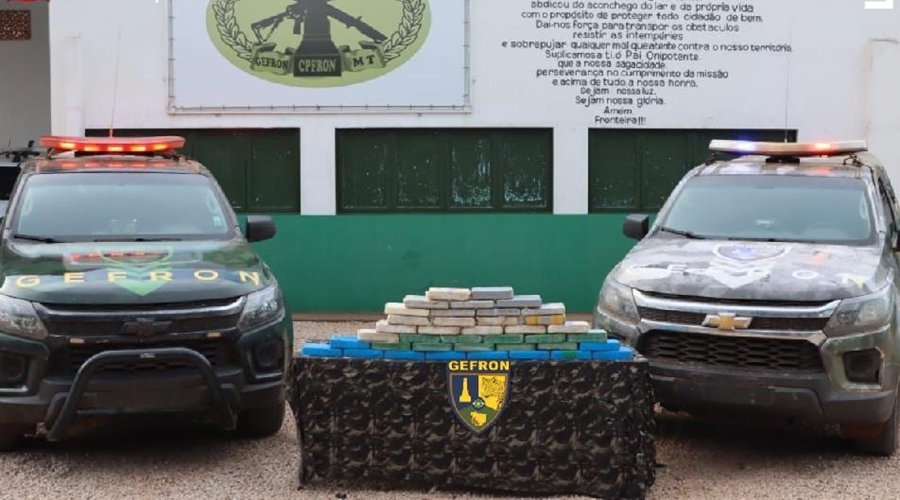 Cocaína avaliada em R$ 798 mil é apreendida pelo Gefron no final de semana 1