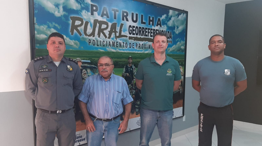 Diretoria do Sindicato Rural de Rondonópolis se reúne com comandante do 5º Batalhão de Polícia Militar 1