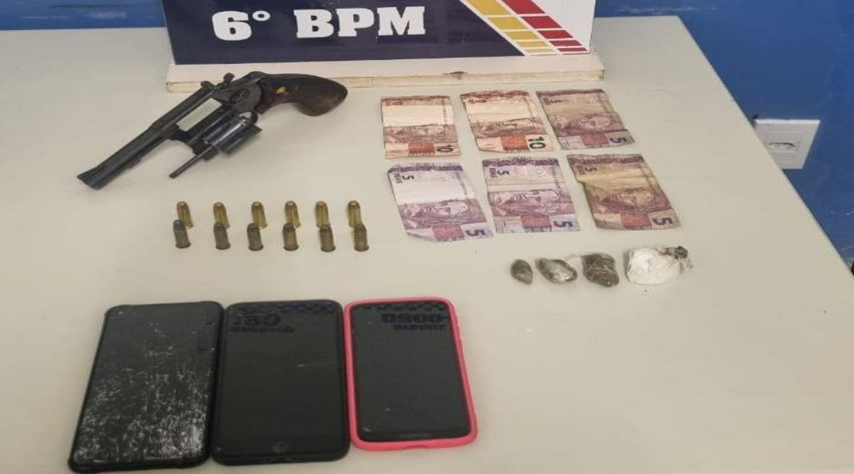 PM prende quatro membros de organização criminosa e apreende revólver em Cáceres 1