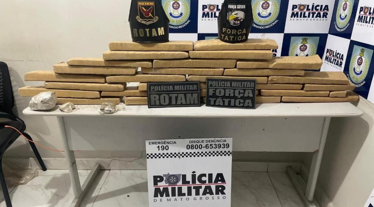 Rotam prende homem em flagrante com 26 tabletes de maconha em Cuiabá 1