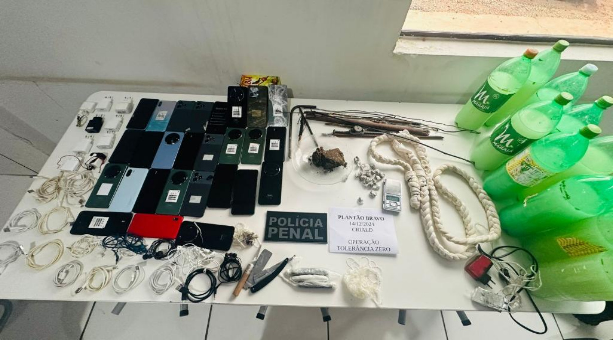 Três mulheres são presas por tráfico e 27 celulares são apreendidos pela Polícia Penal 1