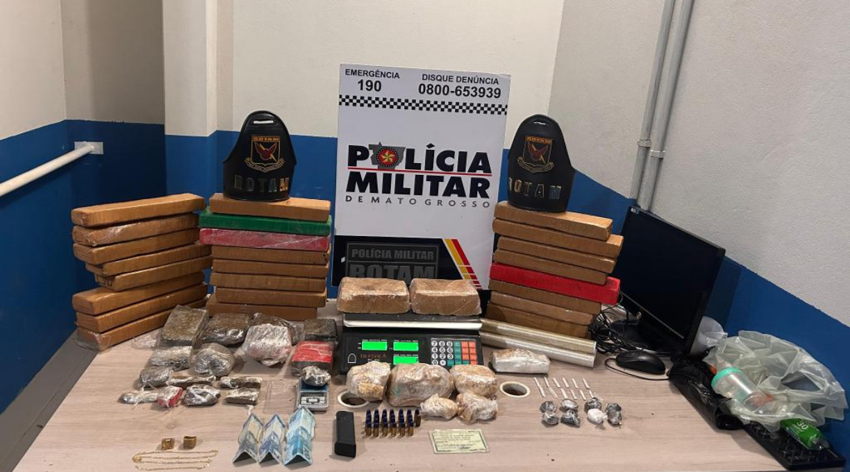 Rotam prende cinco membros de facção com cerca de 30 quilos de drogas em Lucas do Rio Verde 1