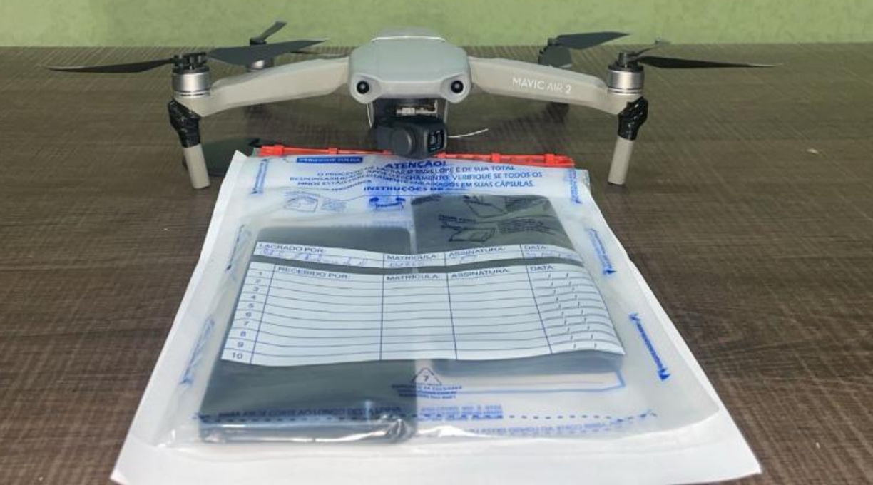 Polícia Penal abate drone sobrevoando a Penitenciária de Rondonópolis e apreende dois celulares 1