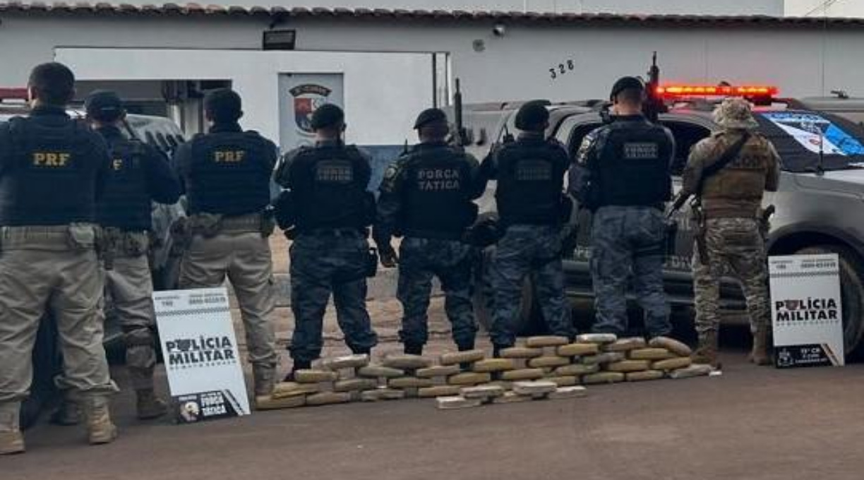 PM prende quadrilha por tráfico e apreende 36 tabletes de drogas em ação integrada com a PMGO e PRF 1