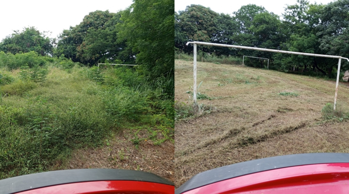 Campinho de futebol do Residencial Hortência é limpo após indicação do professor Alikson 1