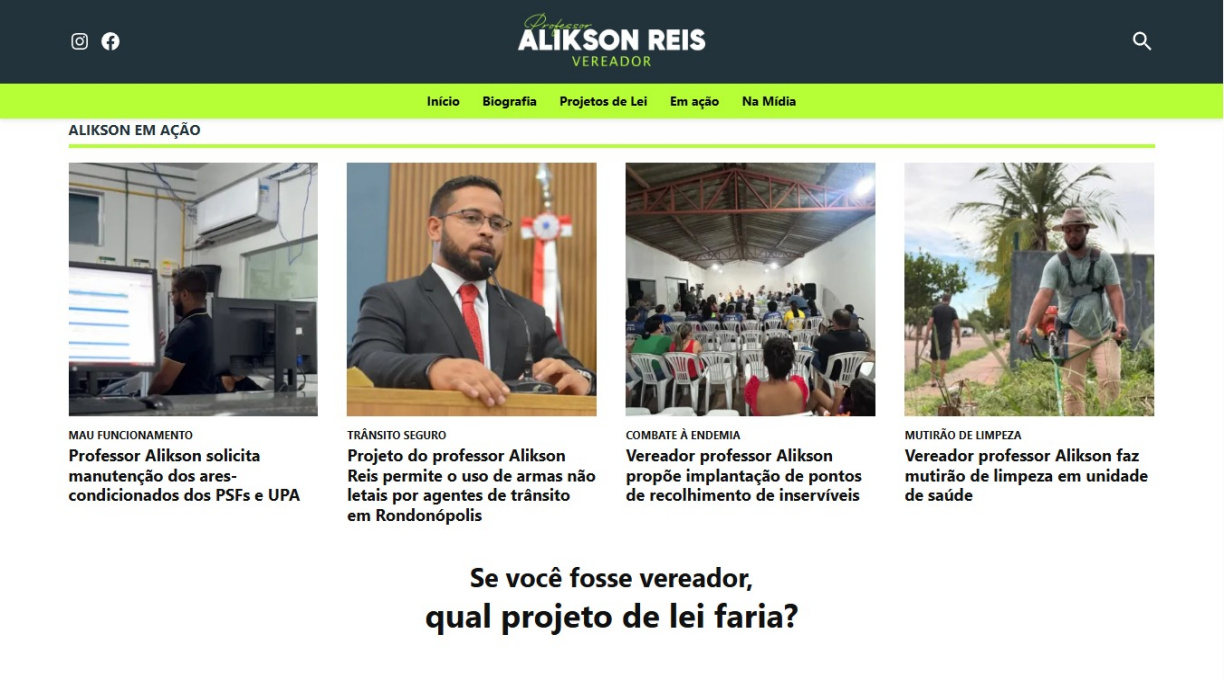 Professor Alikson lança site para estreitar a comunicação com a comunidade 1