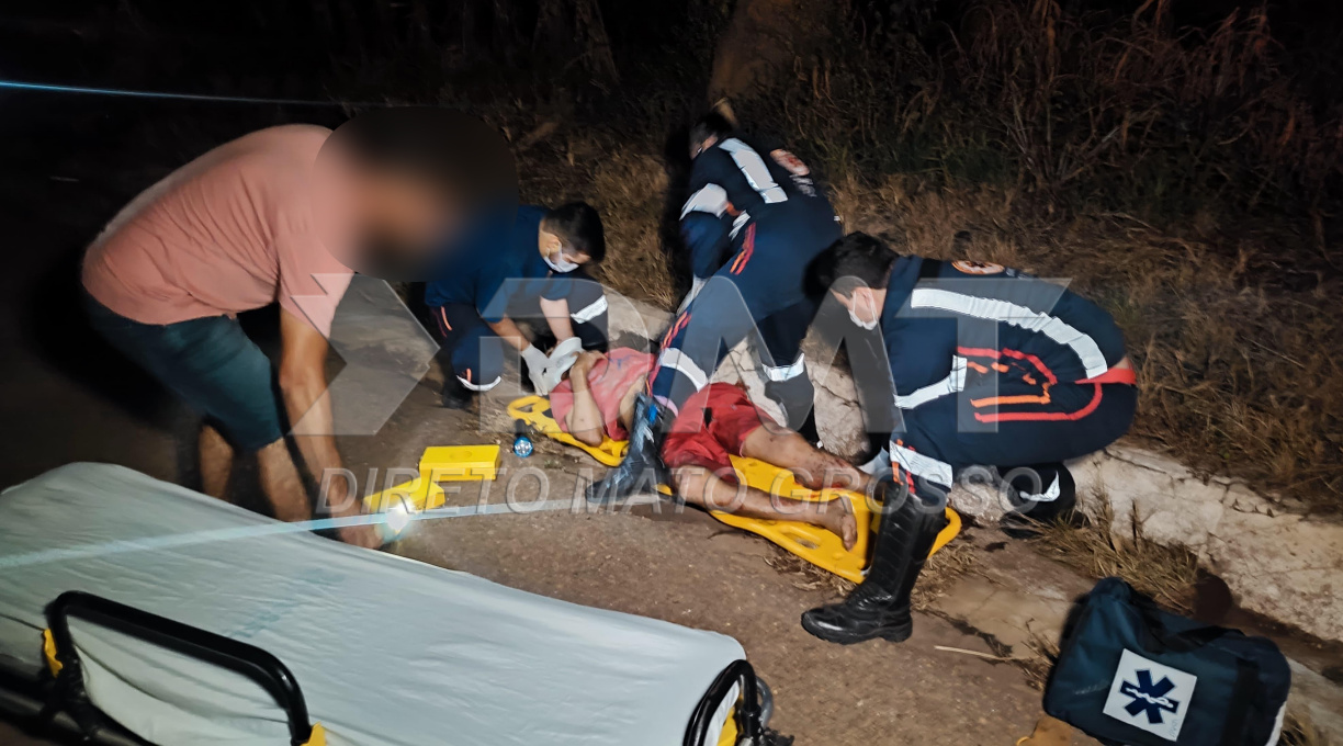 Pedestre é intubado e socorrido em estado gravíssimo após ser atropelado na BR-364, em Rondonópolis 1