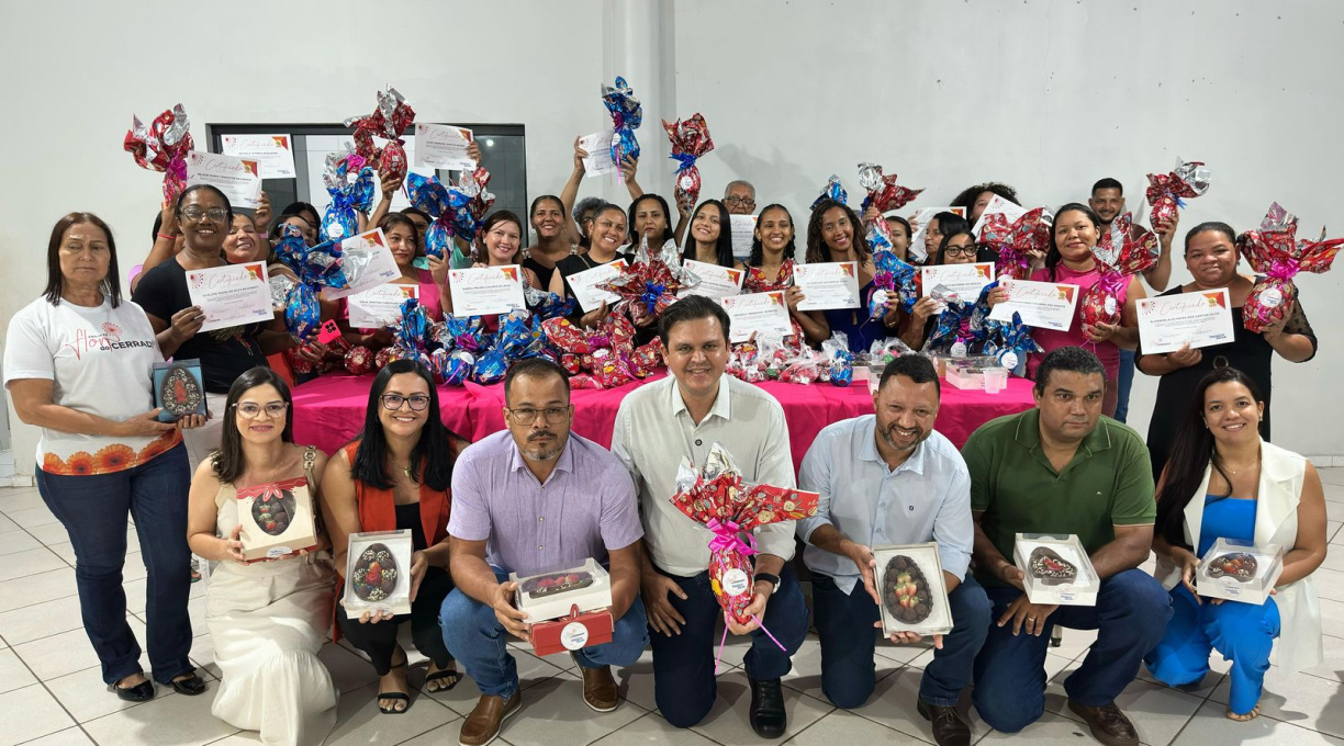 Projeto Flor do Cerrado forma turma de alunos do curso de Ovos de Páscoa em Poxoréu 1