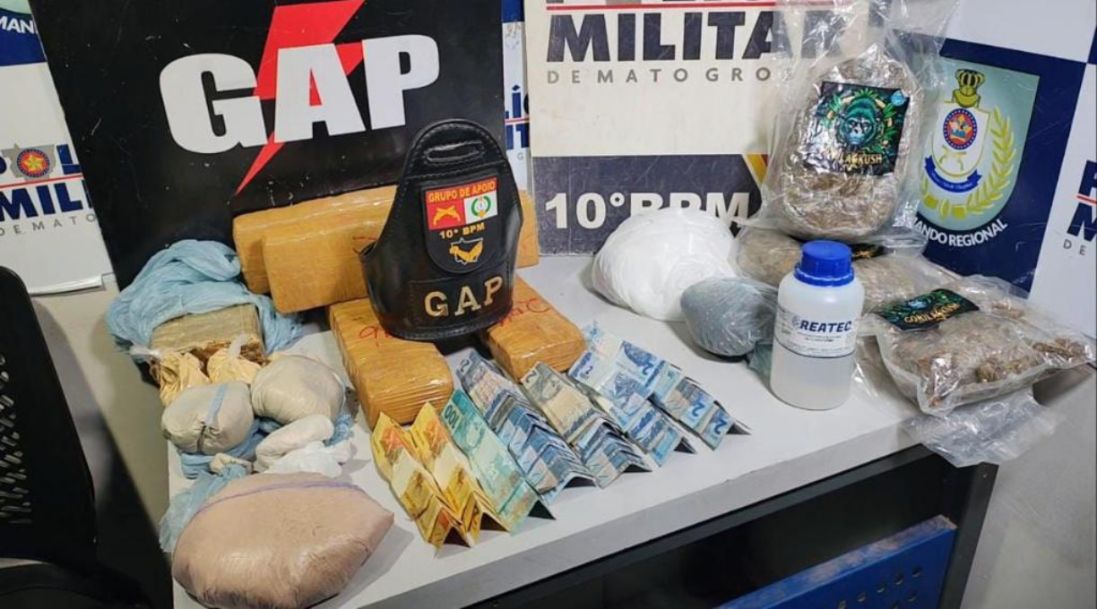 PM apreende tabletes de maconha e pasta base de cocaína após denúncia de homicídio em Cuiabá 3