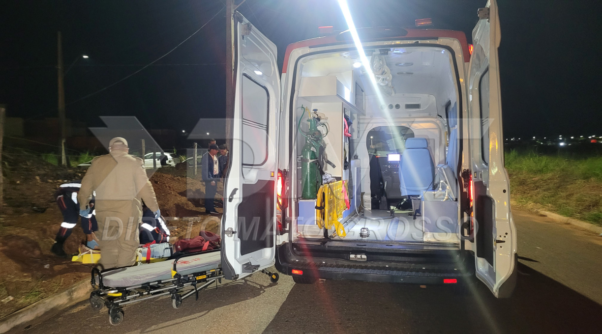 Motociclista fica gravemente ferido durante a colisão entre carro e moto em Rondonópolis 5