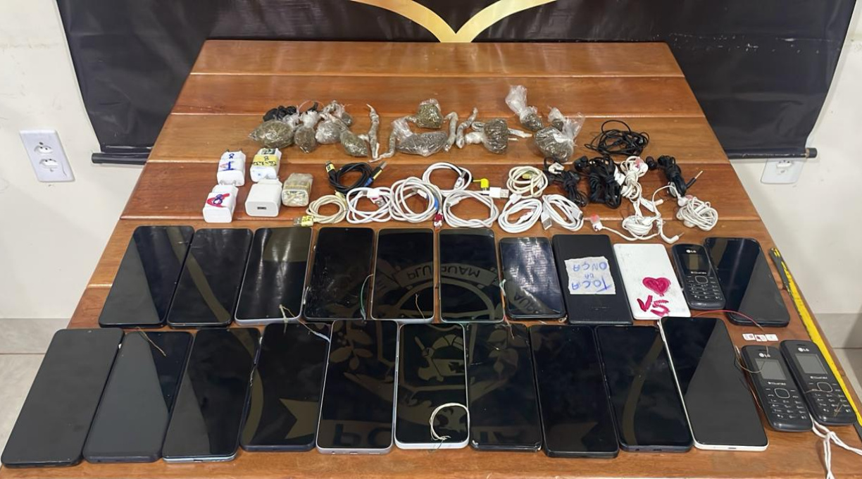 Em mais uma ação da Polícia Penal, materiais ilícitos foram apreendidos no presídio da Mata Grande 1