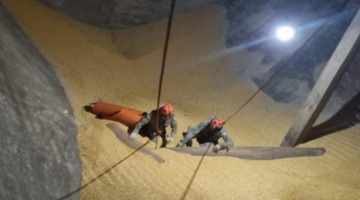 Prestador de serviço perde a vida ao ser soterrado por carga de milho em silo de armazenagem de grãos 1