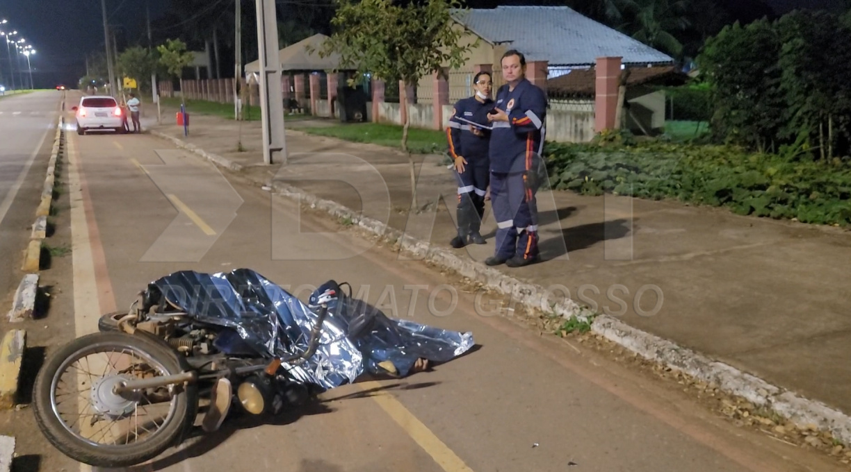Motociclista morre ao perder o controle da moto e cair na Avenida Poguba, na Vila Goulart 1