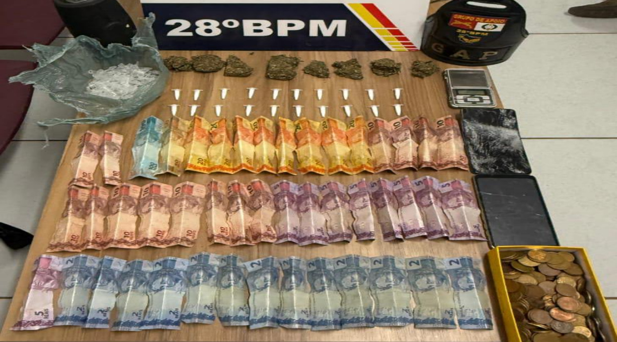 Grupo de Apoio do 28º BPM prende traficante e apreende vários materiais ilícitos em Jaciara 1
