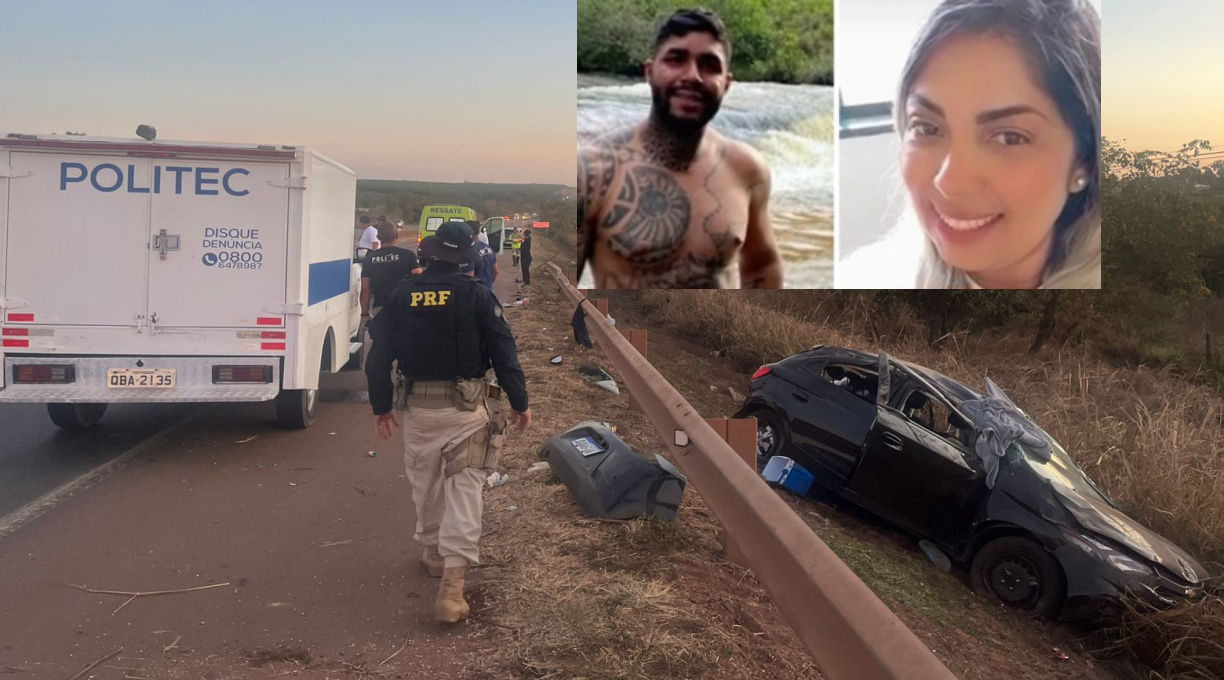 As duas pessoas que perderam a vida na BR-163, em Rondonópolis, após o capotamento de um Onix, foram identificadas 1