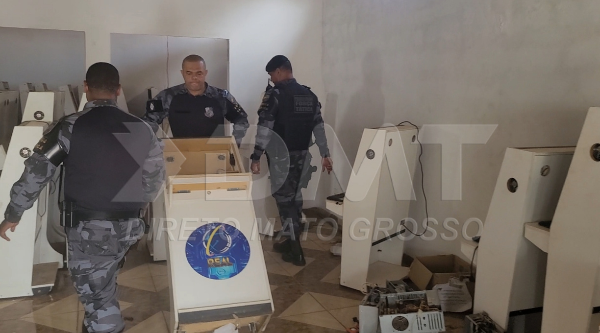 Força Tática apreende grande quantidade de máquinas de jogos de azar em Rondonópolis; o responsável pelo ilícito foi identificado 1