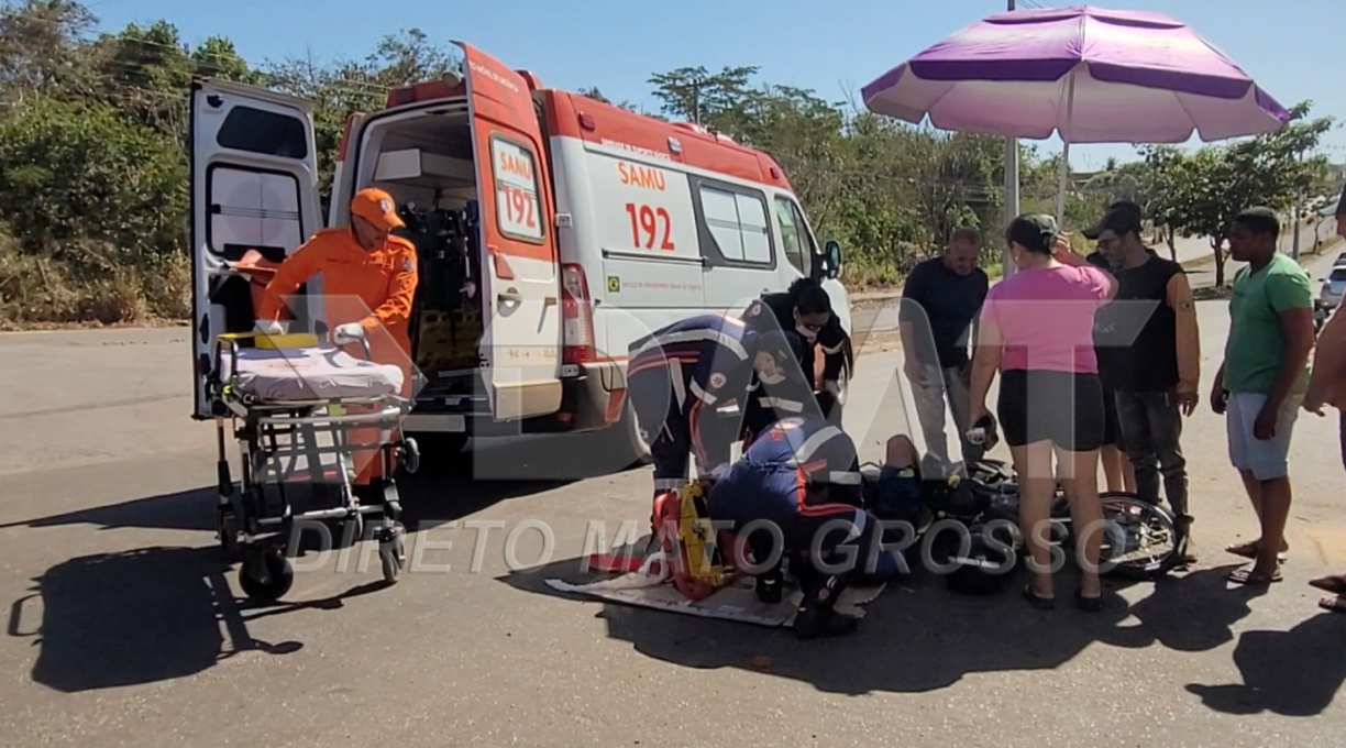 Motociclista fica gravemente ferido após colidir em caminhão caçamba na Rio Branco 1