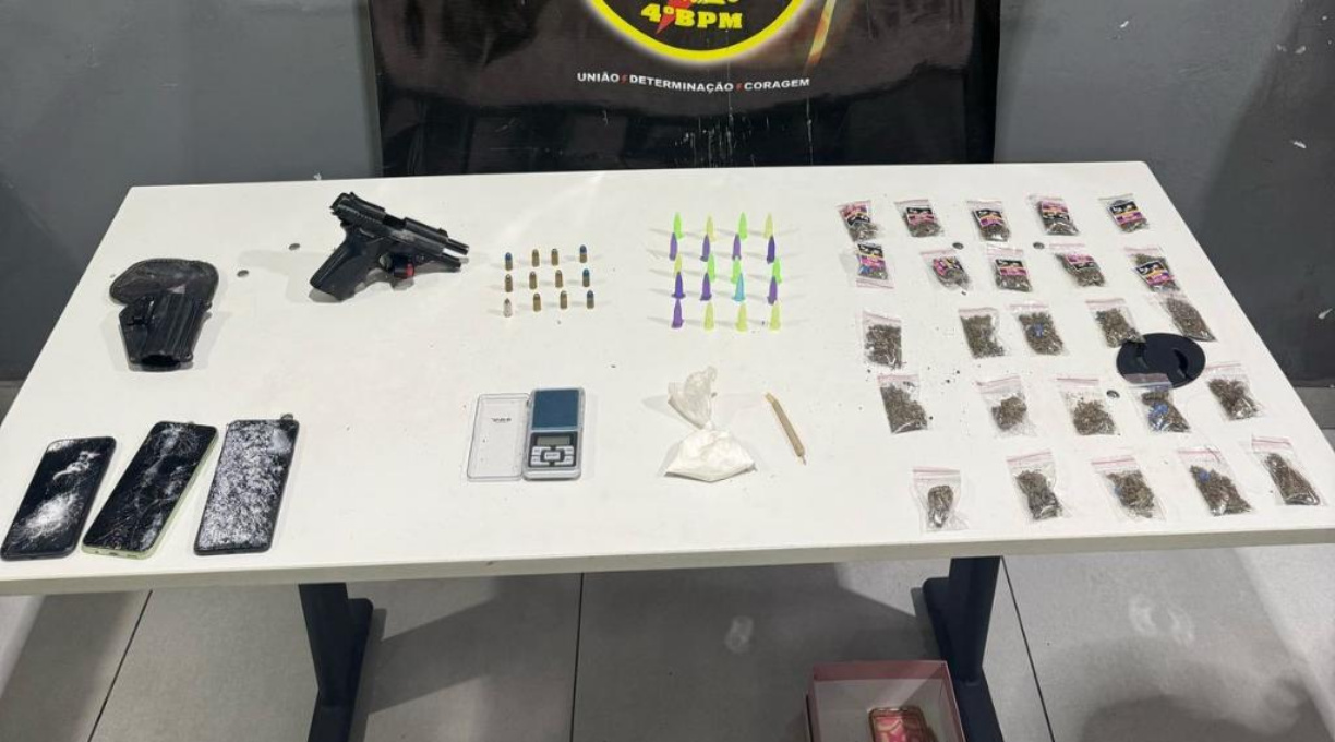 PM prende faccionado suspeito por duplo homicídio e apreende arma, drogas e munições 1