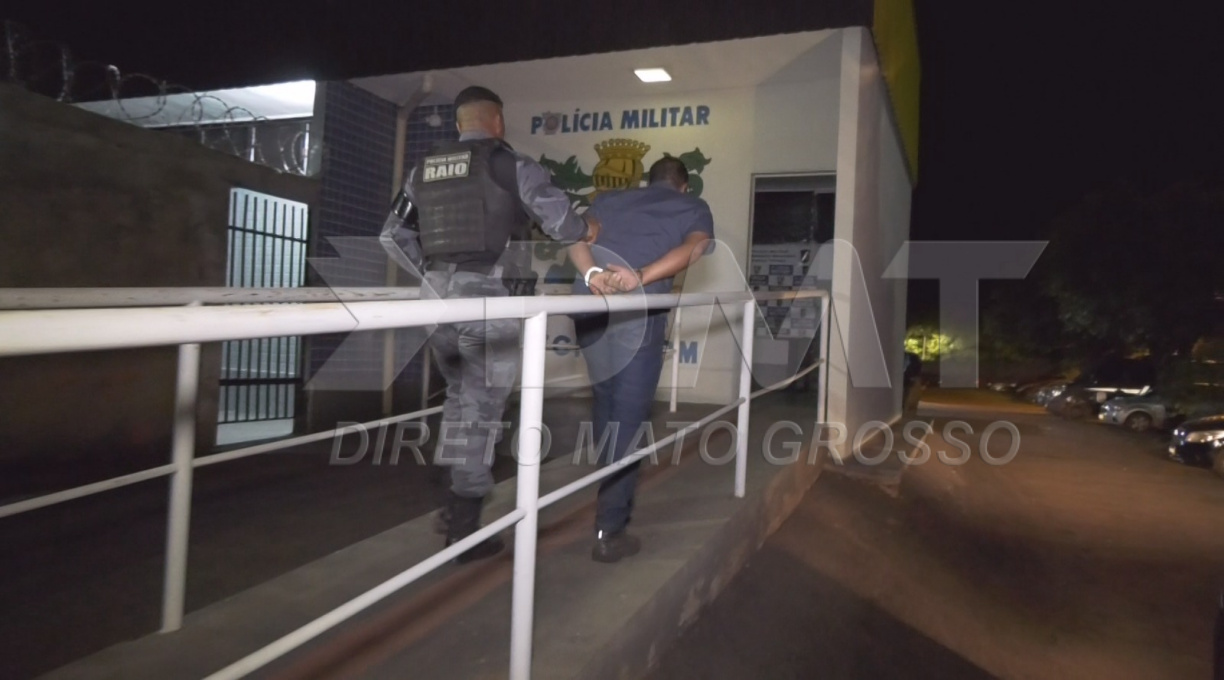 Indivíduo é preso pela Força Tática após ser flagrado com duas armas de fogo no Residencial Paiaguás 1