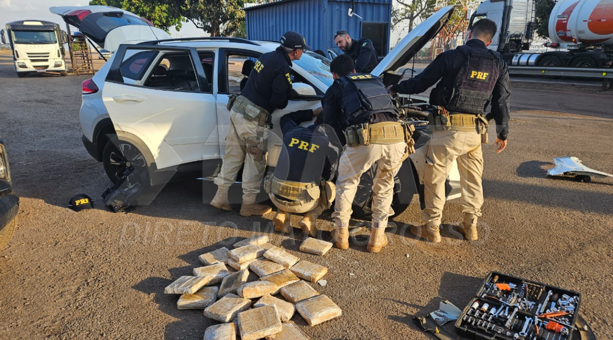 Em mais uma fiscalização de rotina, em Rondonópolis, PRF apreende 40 tabletes de Skunk e prende traficante 1