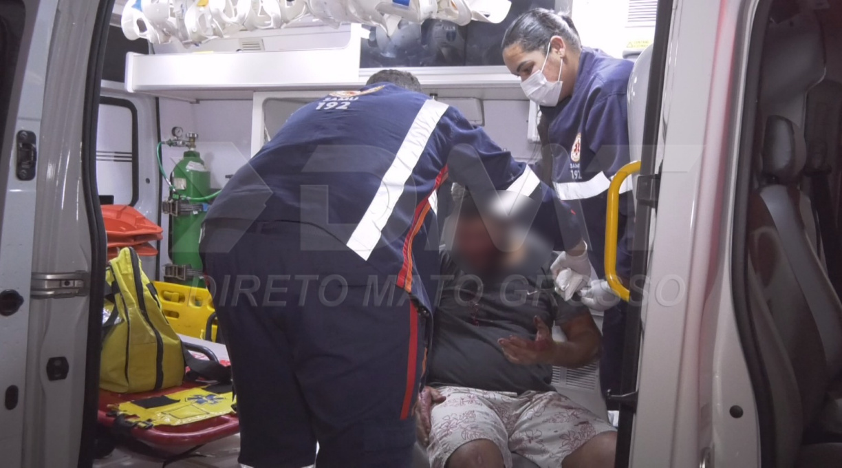 Briga entre vizinhos termina com um preso e outro com o rosto desfigurado, além de um possível traumatismo craniano 1