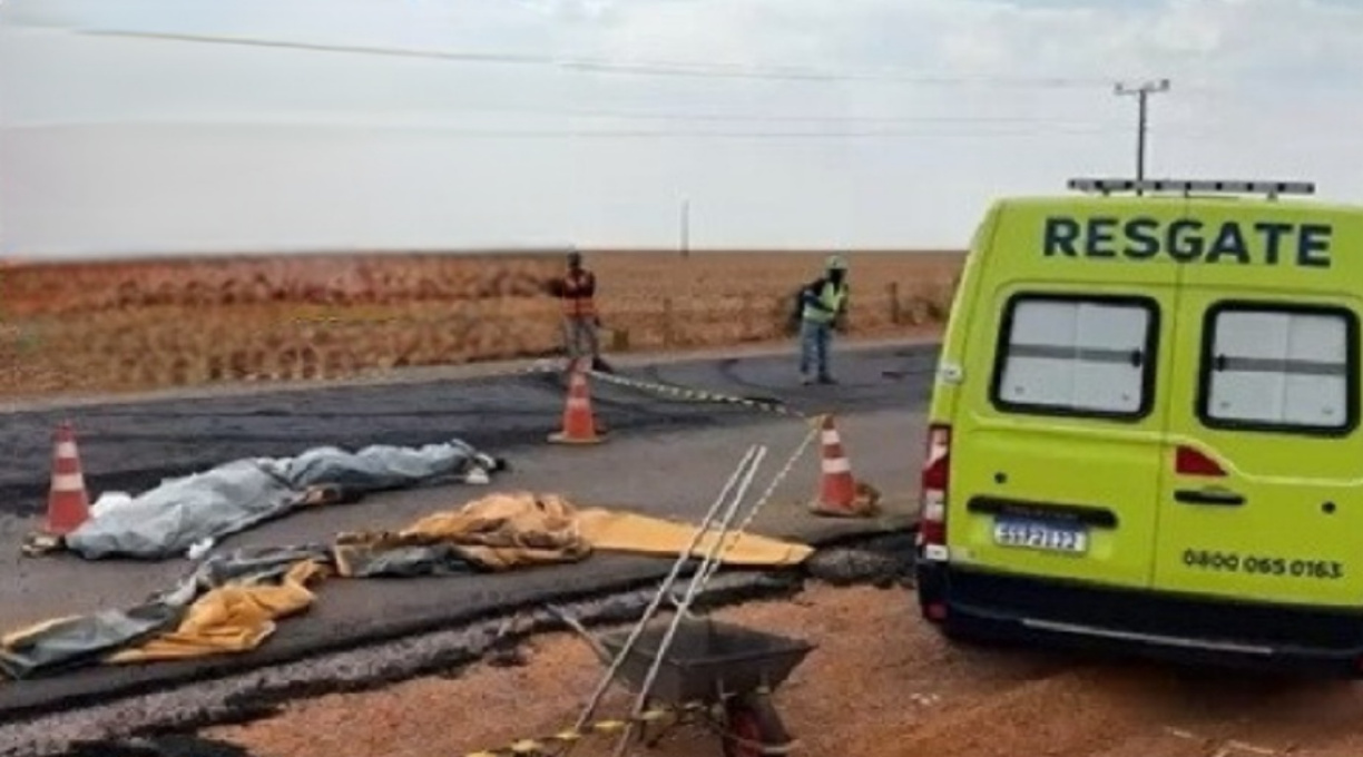 Acidente de trabalho com um rolo compressor resulta na morte de três prestadores de serviço da Nova Rota do Oeste 1