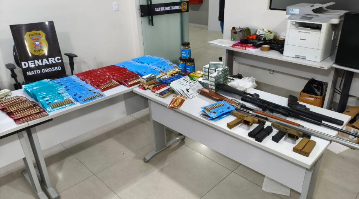 Polícia Civil prende homem com armas de fogo e mais de 5,5 mil munições em Cuiabá 1