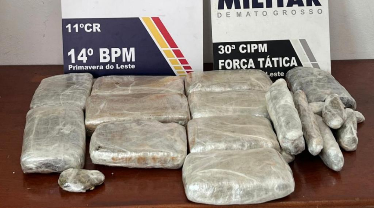 PM prende homem com 8 quilos de maconha em Primavera do Leste 1