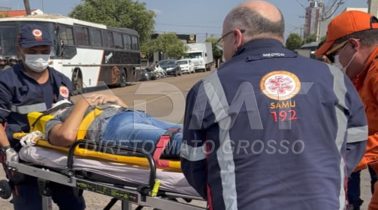 Motociclista e neto ficam feridos após colisão com caminhonete na Vila Aurora 1