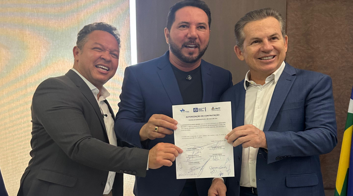 Viaduto do Trevão vai salvar vidas”, afirma Vereador Investigador Gerson ao lado do Governador Mauro Mendes e do Prefeito Cláudio Ferreira 1