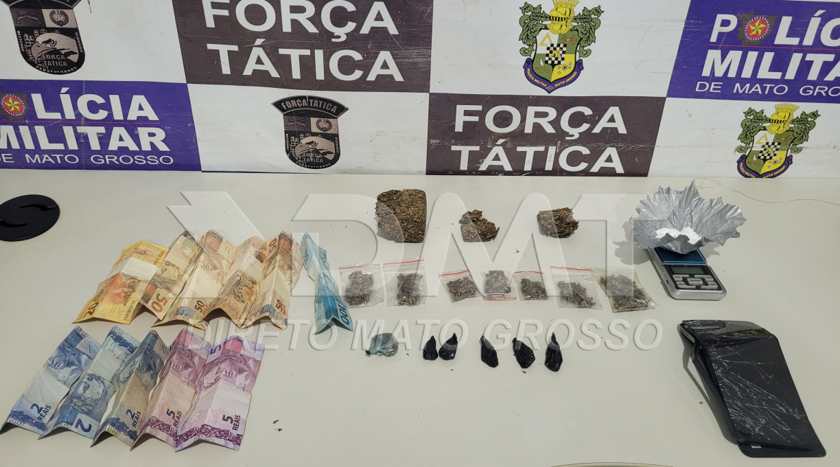 Após denúncia anônima, Força Tática prende indivíduo que usava bar para a prática de tráfico de drogas 1