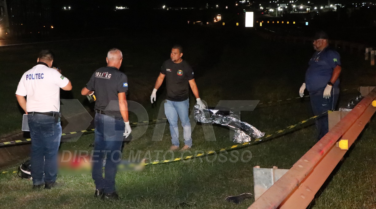 Motociclista perde a vida após colidir violentamente contra uma estrutura metálica as margens da BR-364 em Rondonópolis 1