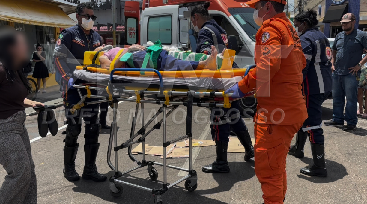 Idosa sofre fratura na bacia após ser atropelada no centro de Rondonópolis 1