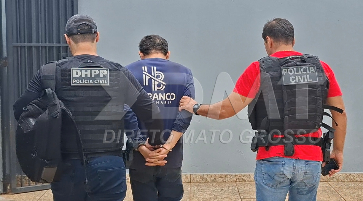 DHPP de Rondonópolis cumpre mandado expedido pela 3ª Vara Criminal de Barra do Garças e prende faccionado no bairro Vila Adriana 1