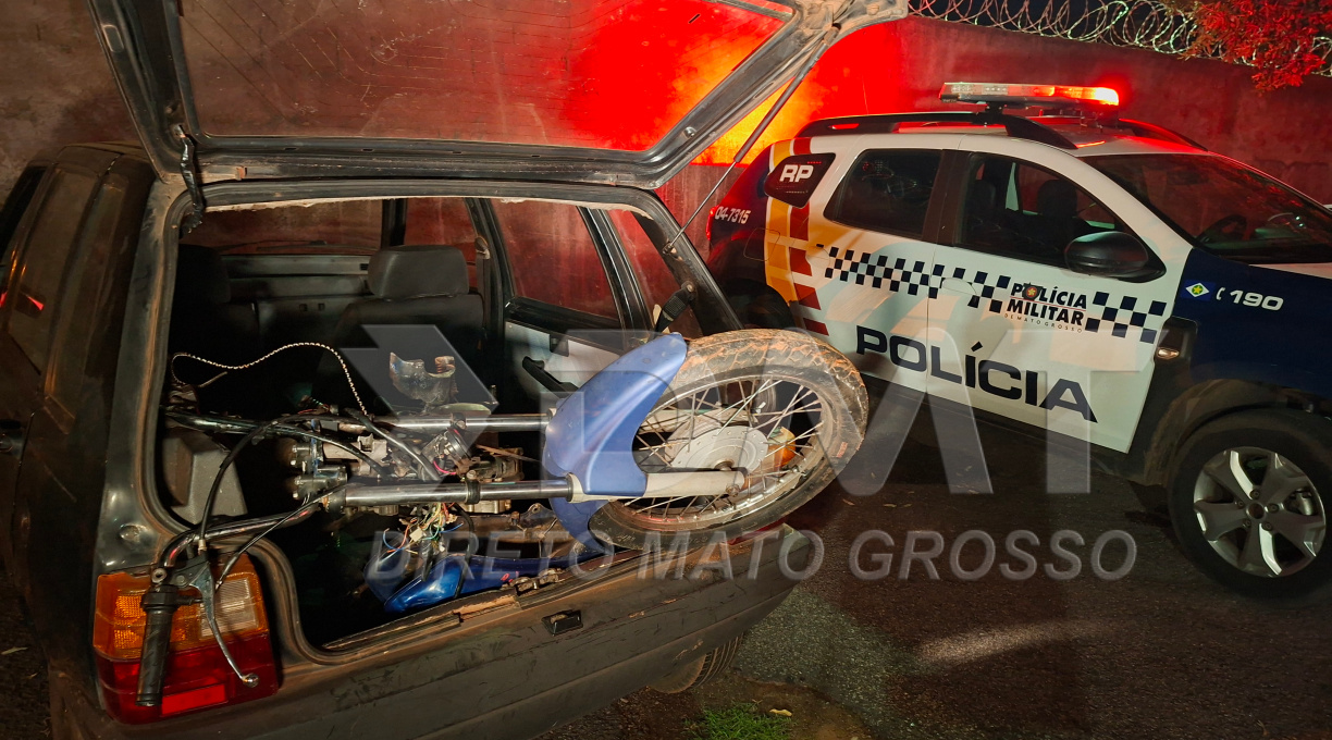 GAP apreende dois menores por receptação e recupera moto furtada, toda "depenada" 1