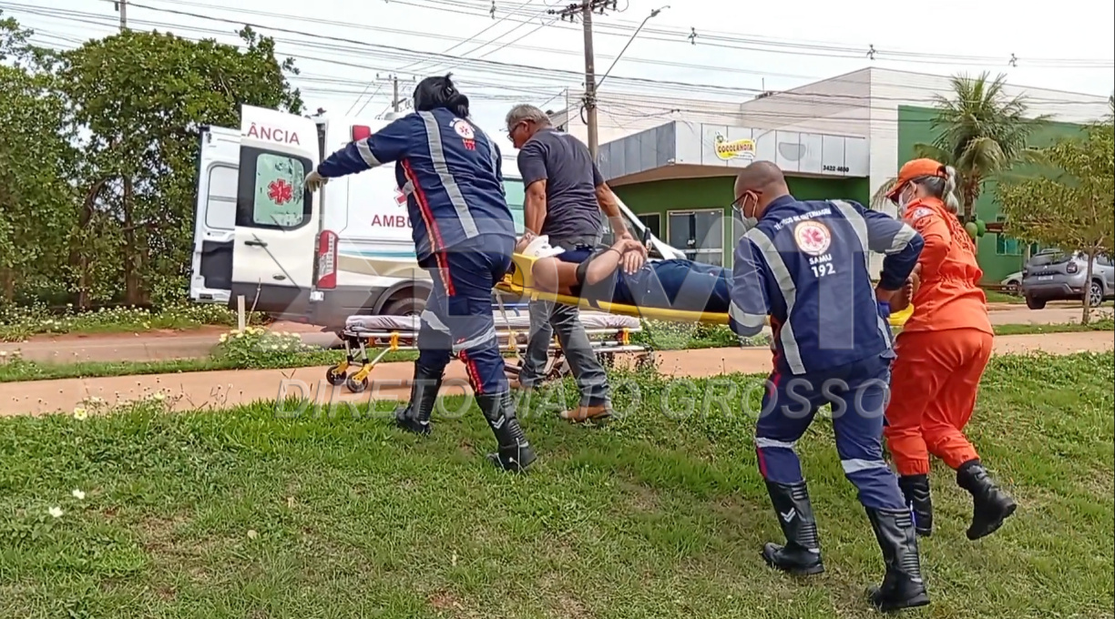Motociclista fica ferido e motocicleta pega fogo durante acidente na Avenida dos Estudantes 1