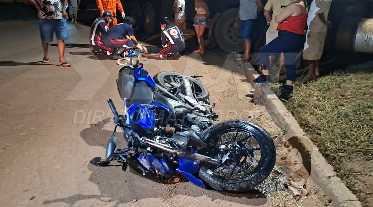 Condutor de moto, de 33 anos, morre após colidir contra veículo de carga no Distrito Industrial 1