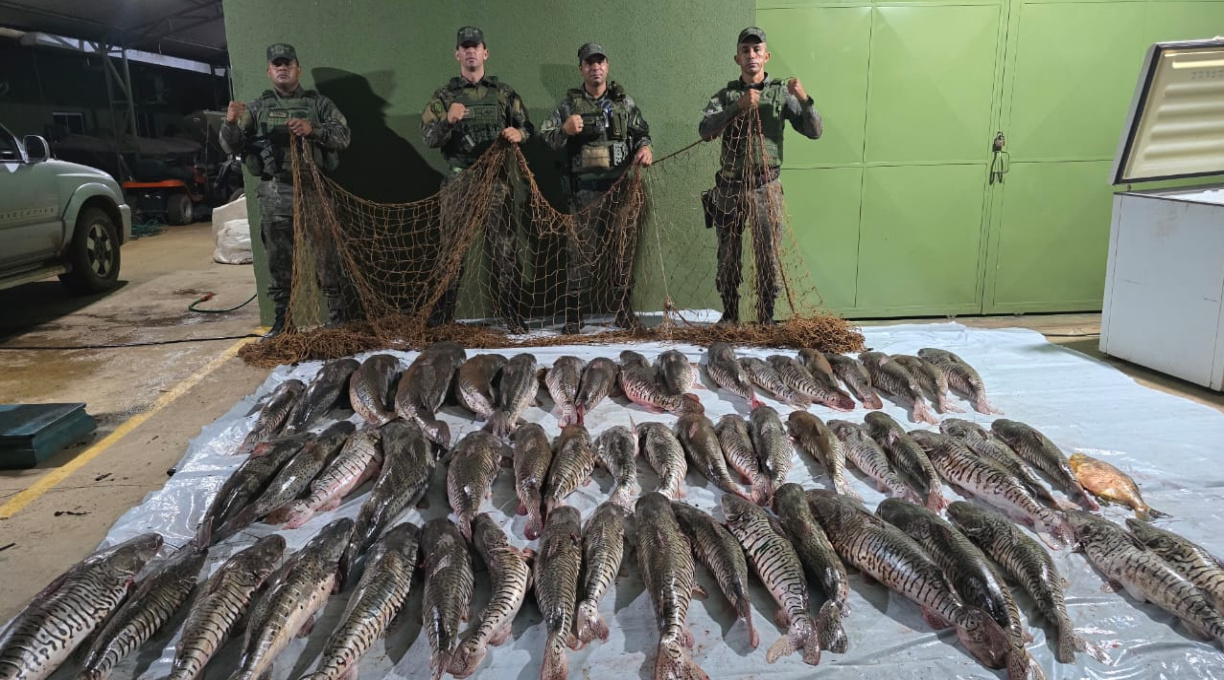 Policia Militar Ambiental apreende quase meia tonelada de pescado durante patrulhamento em região rural de Poxoréu 1