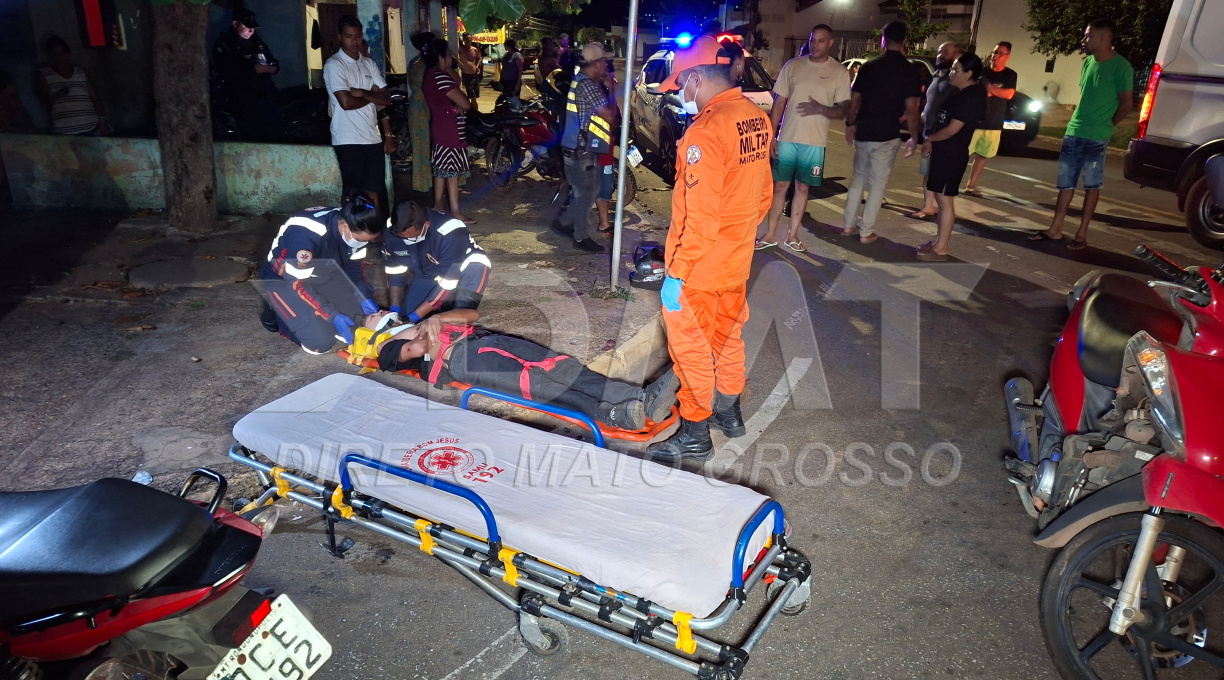 Colisão entre motos na Vila Operária, após invasão de preferencial, deixa dois condutores feridos 1
