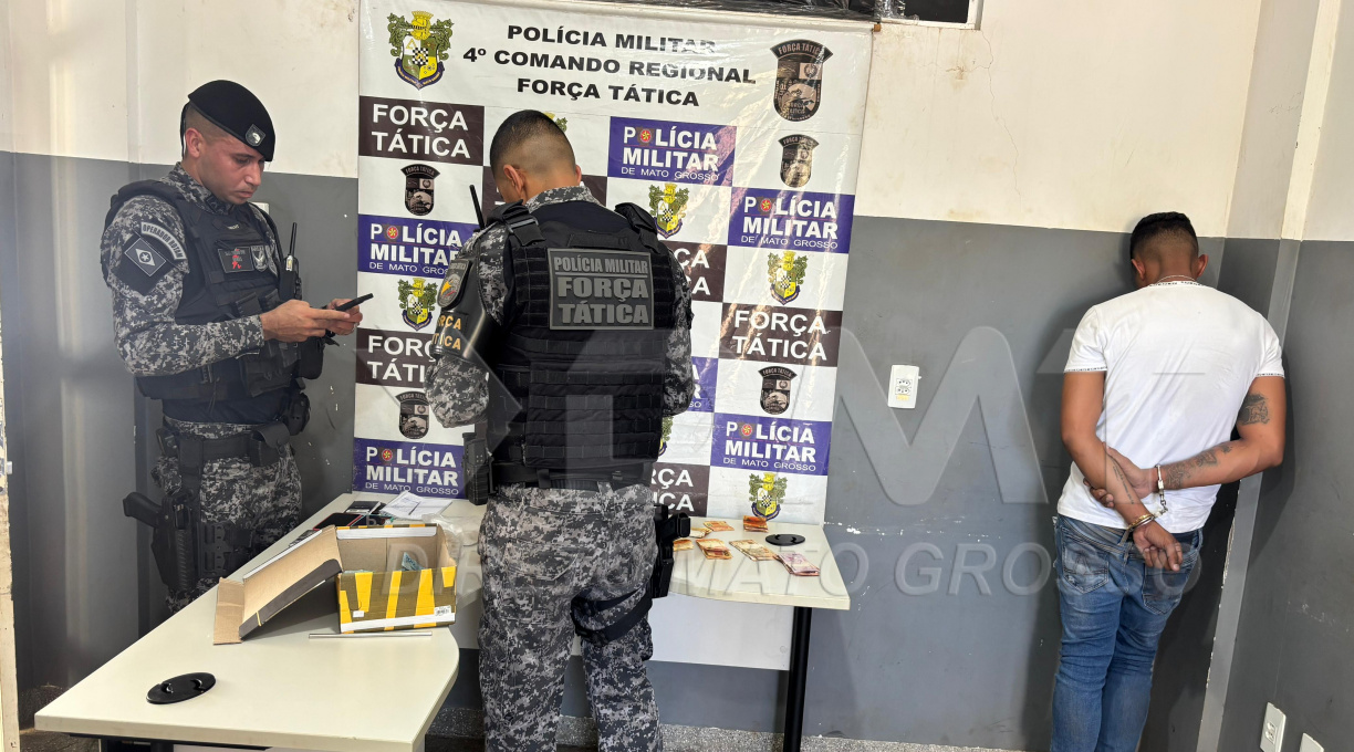 Ação da Força Tática resulta na prisão de traficante, na apreensão de entorpecentes e de grande quantidade de dinheiro 1