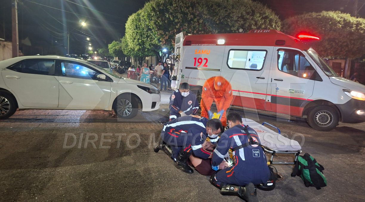 Invasão de preferencial no bairro Jambalaia, em Rondonópolis, resulta em motociclista ferido 1