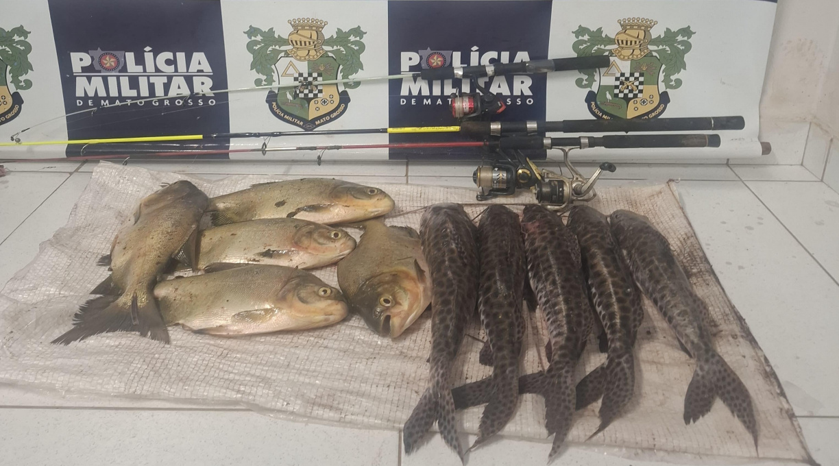 Dupla é presa pela PM em Jaciara após invadir propriedade rural e furtar peixes 1