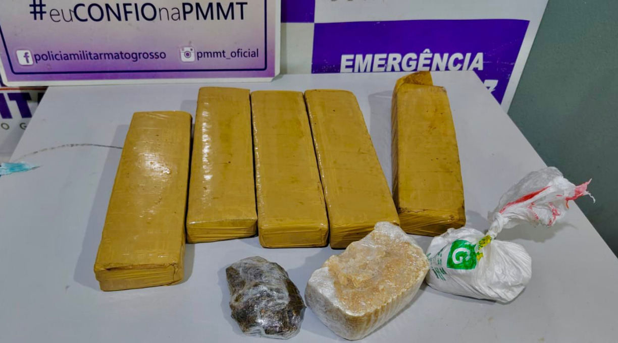 PM apreende mochila recheada de drogas após criminoso fugir na MT-270, região de Guiratinga 1