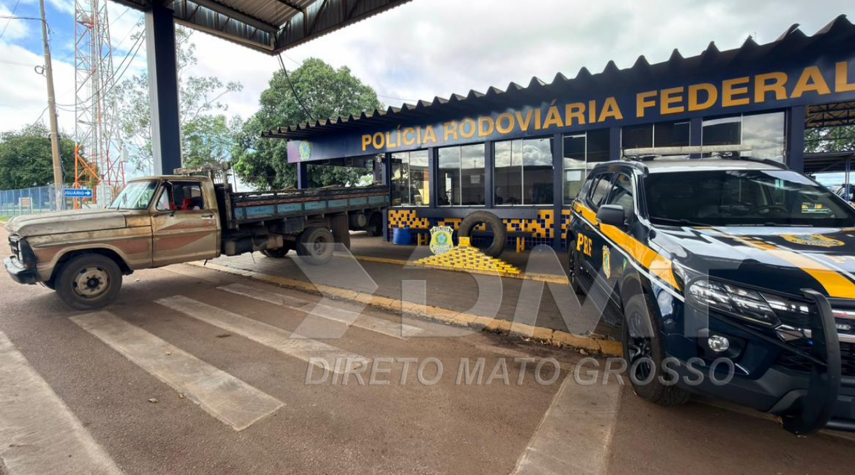 Motorista de F4000 é preso pela PRF na BR-364 ao ser flagrado transportando cloridrato de cocaína dentro de pneu 1