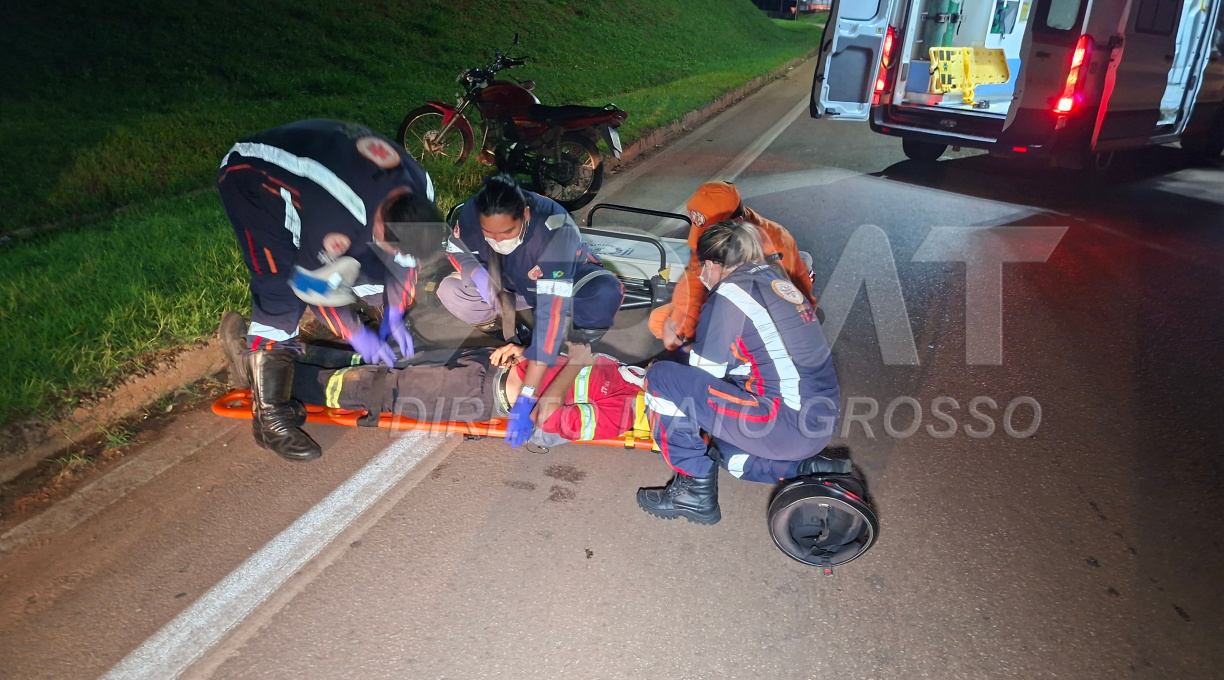 Jovem fica ferido em acidente com moto na Presidente Médici durante a volta do trabalho 1