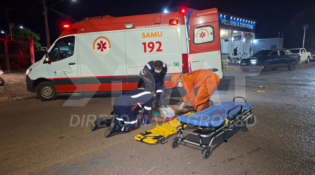 Colisão entre motocicleta e automóvel no bairro Jardim Santa Marta resulta em mulher ferida 1 Colisão entre motocicleta e automóvel no bairro Jardim Santa Marta resulta em mulher ferida 1