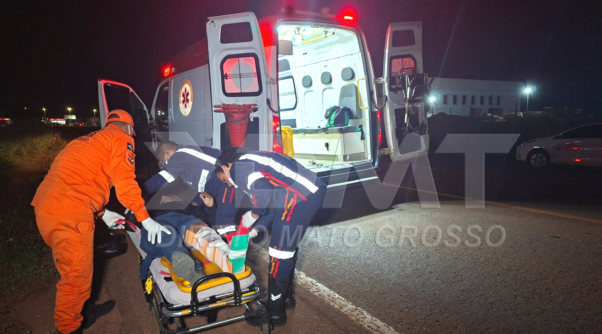 Motociclista sofre fratura exposta na perna após ser atingido por outro veículo no Anel Viário, em Rondonópolis 1