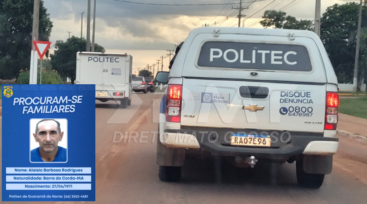 Politec procura por familiares de homem encontrado morto em Peixoto de Azevedo 1