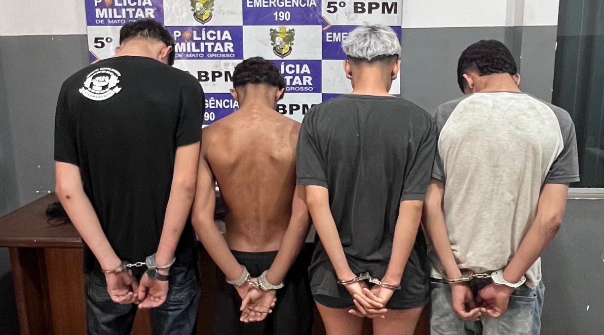 Policiais militares agem rapido e apreendem três menores, e prendem uma mulher após roubo a residência em Rondonópolis 3